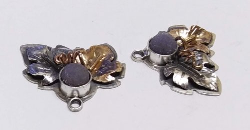 Judy Larson's Sugared Grapes Pendant - , Metalwork, Butane Torch, Soldering, Solder, grape chalcedony earrings